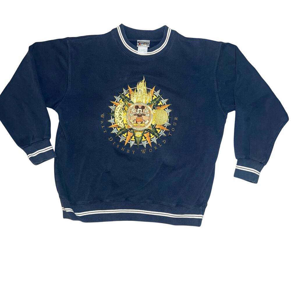 Walt Disney World Four parks vintage y2k embroidered Mickey sweatshirt large